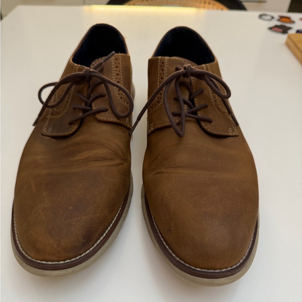 Elegant Tan Leather Oxfords for Men